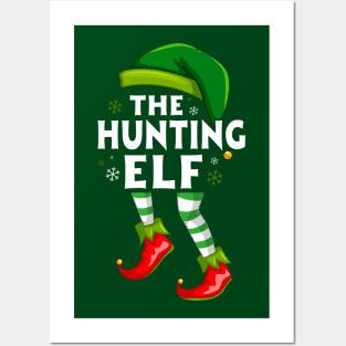 Hunting Elf Christmas Elf Party Posters and Art